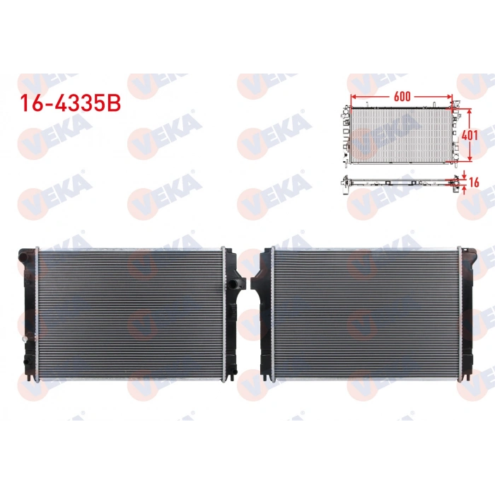 SU RADYATORU BRAZING (5mm FIN) TOYOTA YARIS (P13) 1.5i A-T AC+/- 2011-