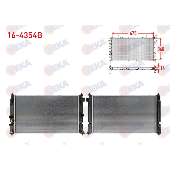 SU RADYATORU BRAZING TOYOTA COROLLA 1.8 HYBRID 2016- / C-HR 1.8 HYBRID 2016-