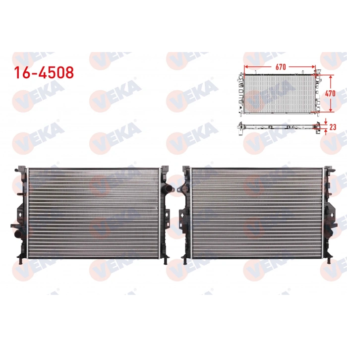 SU RADYATORU MEKANIK FORD MONDEO IV 2.0 TDCI A-T AC+/- 2007- / KUGA 2.0 TDCI A-T AC+/- 2008-2013 / FOCUS III 1.6 TDCI A-T AC+/- 2011-2015 / VOLVO S60 II 2.0 D A-T/M-T AC+/- 2010-