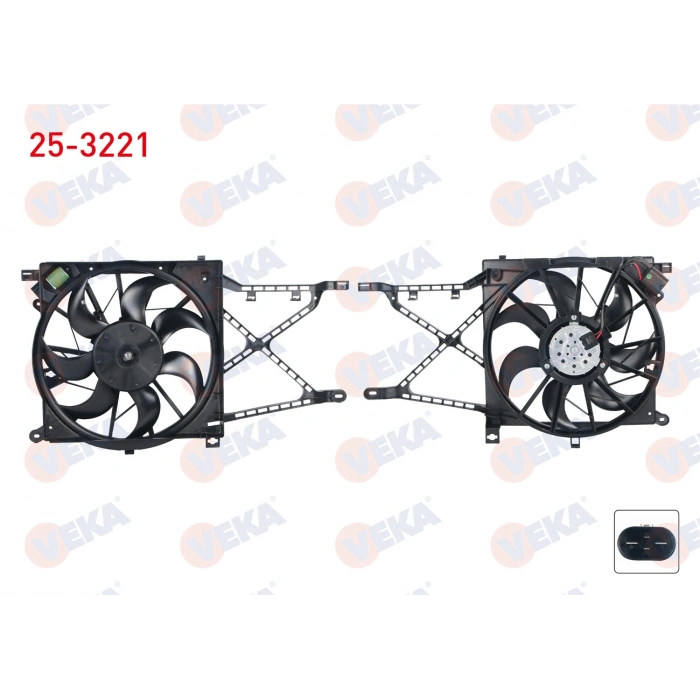 FAN MOTORU (SU+KLIMA) DAVLUMBAZLI REZISTANSLI TEKLI FAN (4 FISLI) 390mm OPEL ASTRA H 1.4i (Z14XEP) 2004-2010
