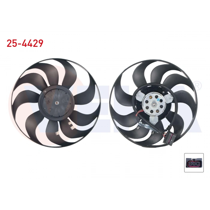 FAN MOTORU (MOTOR+PERVANE) SU RADYATORU VOLKSWAGEN GOLF IV (1J1) 1.6i 16v 1997-2005