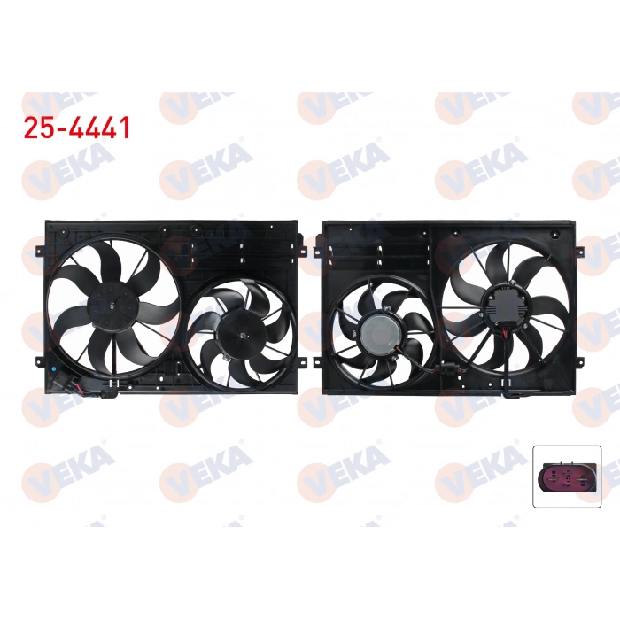 FAN MOTORU DAVLUMBAZLI VW GOLF VI (5K1) 1.6 TDI 08-12/ AUDI A3 (8P1) 1.4 TFSI 2007-2012 / SEAT LEON (1P1) 1.4 TSI 2007-2012 / SKODA SUPERB II (3T4) 1.6 TDI 2010-2015