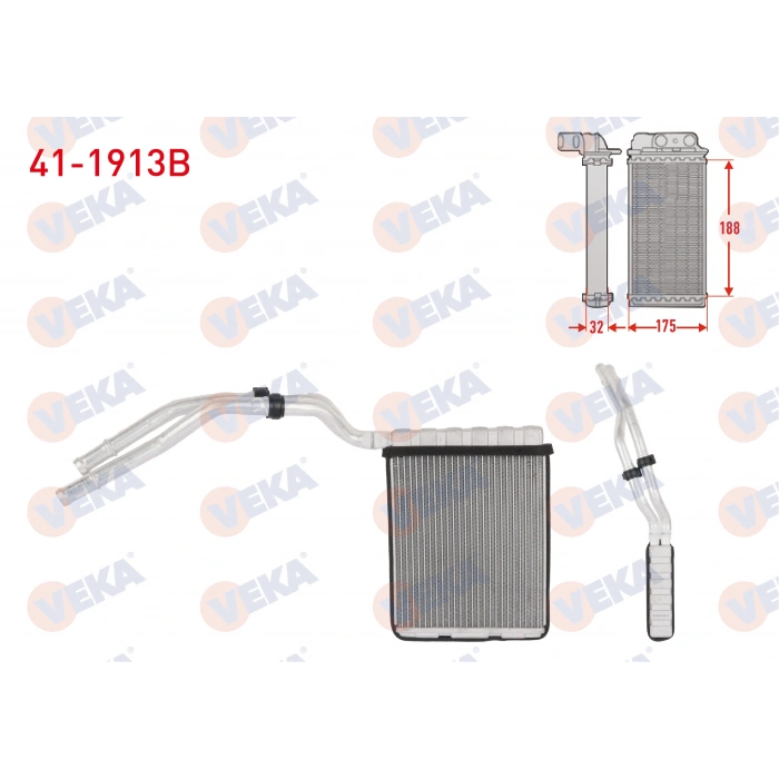KALORIFERRADYATORU BRAZING FORD MONDEO IV 1.6 TDCI - 2.0 TDCI - 1.6 TI-VCT 2007-2014 / S-MAX 1.6 TDCI 2006- / GALAXY 2.0 TDCI 2006-
