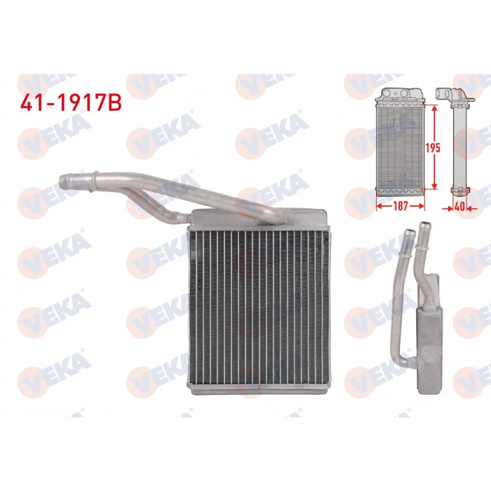 KALORIFER RADYATORU BRAZING FORD FOCUS I 1.6 16V - 1.8 TDCI 1998-2004 / TOURNEO CONNECT 1.8 TDCI 2002-2013 / TRANSIT CONNECT 1.8 TDCI 2002-2013