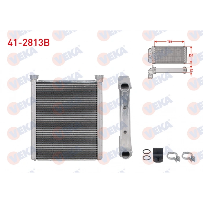 KALORIFER RADYATORU BRAZING (4mm fin) MERCEDES A SERISI (W176) A 180 CDI - A 180 - A 200 12-/ B SERISI (W246) B 180 - B 180 CDI - B 160 11-/ CLA COUPE (C117) 180 CDI - 200 13-/ GLA (X156) GLA 200 13-