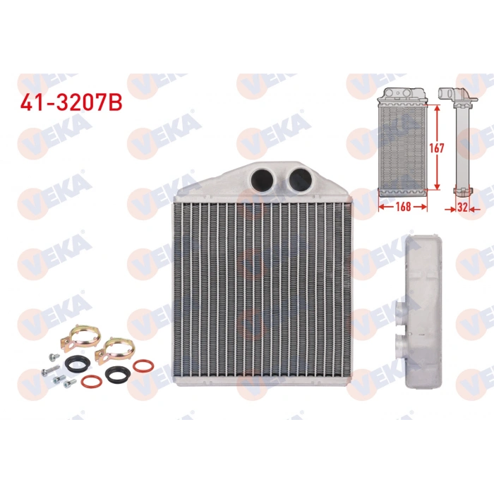 KALORIFER RADYATORU BRAZING AKSESUARLI OPEL CORSA C 1.3 CDTI AC+/- 2000-2006
