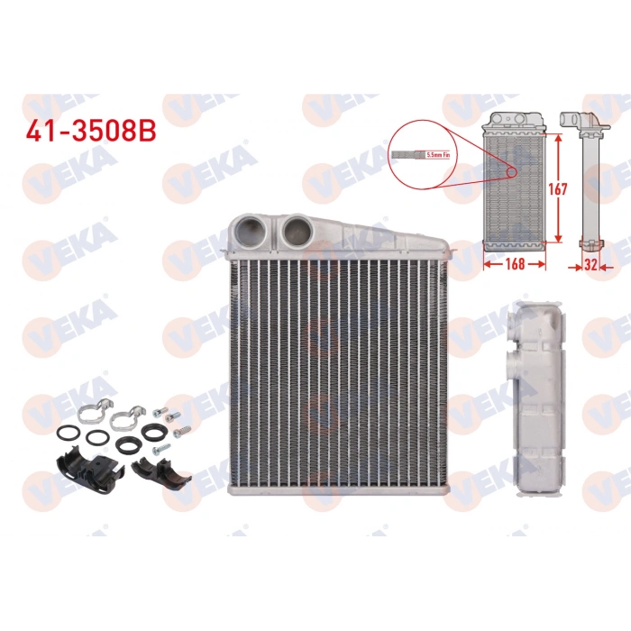 KALORIFER RADYATORU BRAZING (5.5mm fin) RENAULT CLIO III (BR0/1,CR0/1) 1.5 DCI 2005-2012