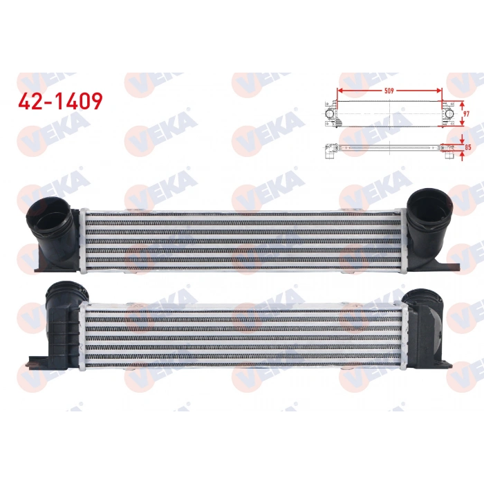 TURBO RADYATORU (INTERCOOLER) BMW 1 SERISI (E81) 118 D - 120 D 2004-2012/ 3 SERISI (E90) 318 D - 320 D - 320 d xDrive 2005-2011/ X1 (E84) 2.0 D 2011-