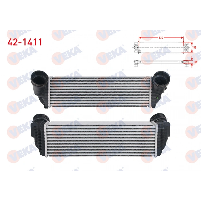 TURBO RADYATORU (INTERCOOLER) BMW X5 (E70) 3.0 D - 3.5 XD - 4.0 D 2007-2012/ X5 (F15,F85) 2.5 D - 3.0 D - 4.0 e 2014-/ X6 (E71,E72) 3.0 D - 3.5 D - 4.0 D 2008-/ X6 (F16,F86) 3.0 D - 4.0 D 2014-