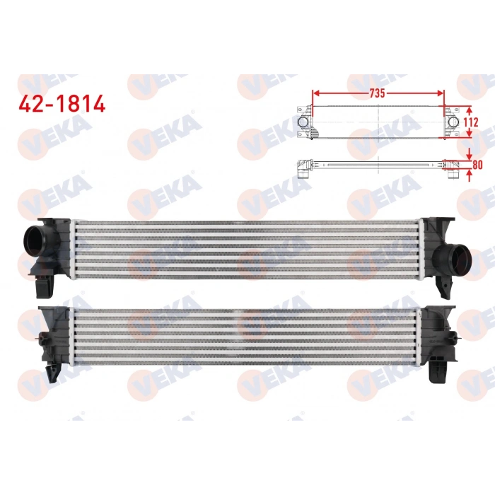 TURBO RADYATORU (INTERCOOLER) CITROEN JUMPER III 2.2 HDI EURO 5 2011-2015 / PEUGEOT BOXER III 2.2 HDI EURO 5 2011-2015- / FIAT DUCATO 2.3 JTD EURO 5 2011-2015-