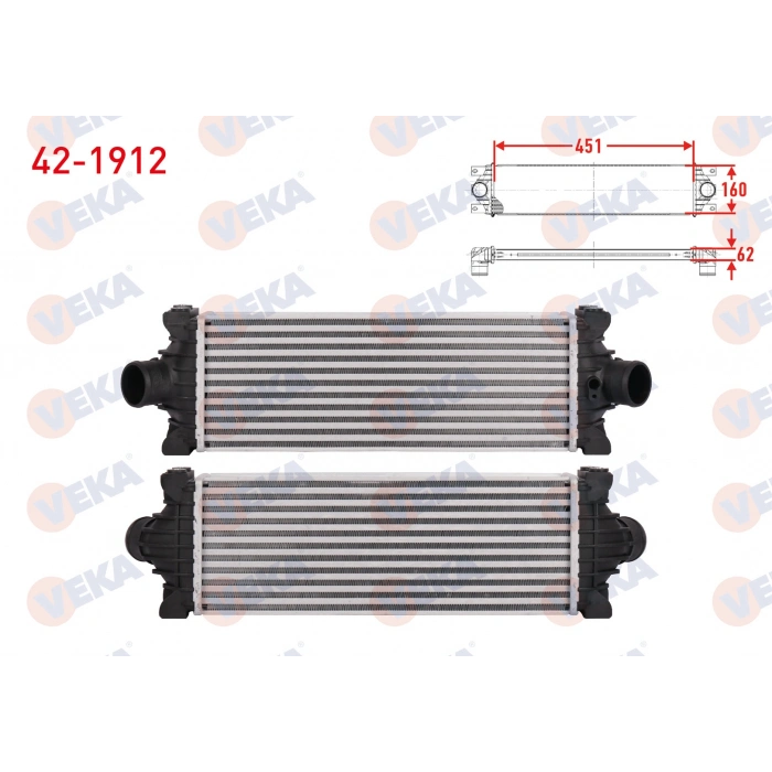TURBO RADYATORU (INTERCOOLER) FORD TOURNEO CUSTOM 2.2 TDCI 2012-/ TRANSIT (V348) 2.2 TDCI 2009-2014/ TRANSIT (V363) 2.2 TDCI 2014- / TRANSIT CUSTOM 2.2 TDCI 2012-