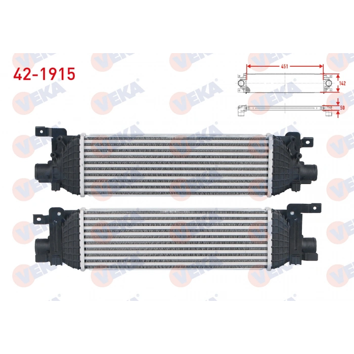 TURBO RADYATORU (INTERCOOLER) FORD FIESTA V 1.4 TDCI - 1.6 TDCI M-T 2001-2008/ FUSION 1.4 TDCI - 1.6 TDCI M-T 2002-2010