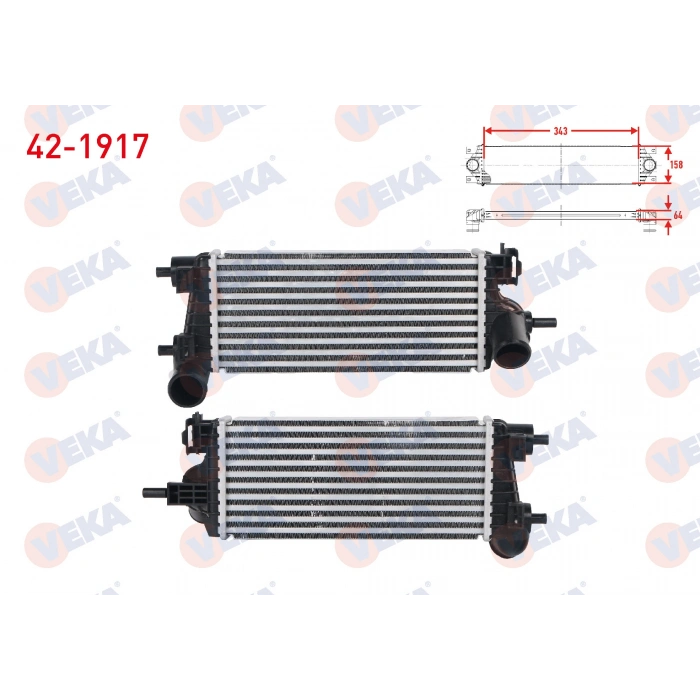 TURBO RADYATORU (INTERCOOLER) FORD C-MAX II 1.0 ECOBOOST 2010-/ FOCUS III 1.0 ECOBOOST 2011-2015