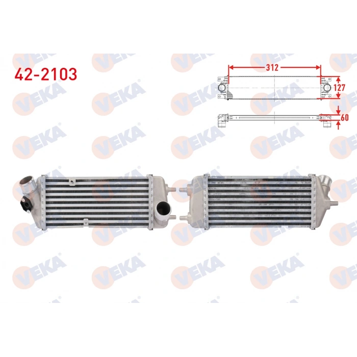 TURBO RADYATORU (INTERCOOLER) HYUNDAI ACCENT ERA 1.5 CRDI 2006-2012 / KIA RIO II 1.5 CRDI 2006-2011