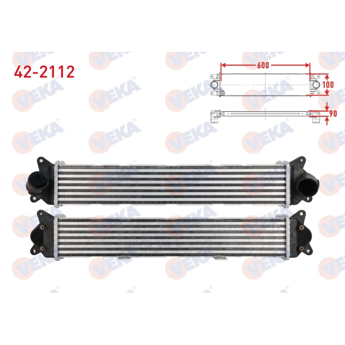 TURBO RADYATORU (INTERCOOLER) HYUNDAI i30 2016- / ELANTRA 2016- / KIA CEED 2015- / PROCEED 2019- / XCEED 2019- / 1.0 T-GDI, 1.6 T-GDI, 1.6 CRDi