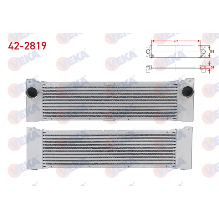 TURBO RADYATORU (INTERCOOLER) MERCEDES VIANO 2.0 CDI - 2.2 CDI M-T 2003-2014/ VITO 109 CDI - 111 CDI - 115 CDI M-T 2003-2014