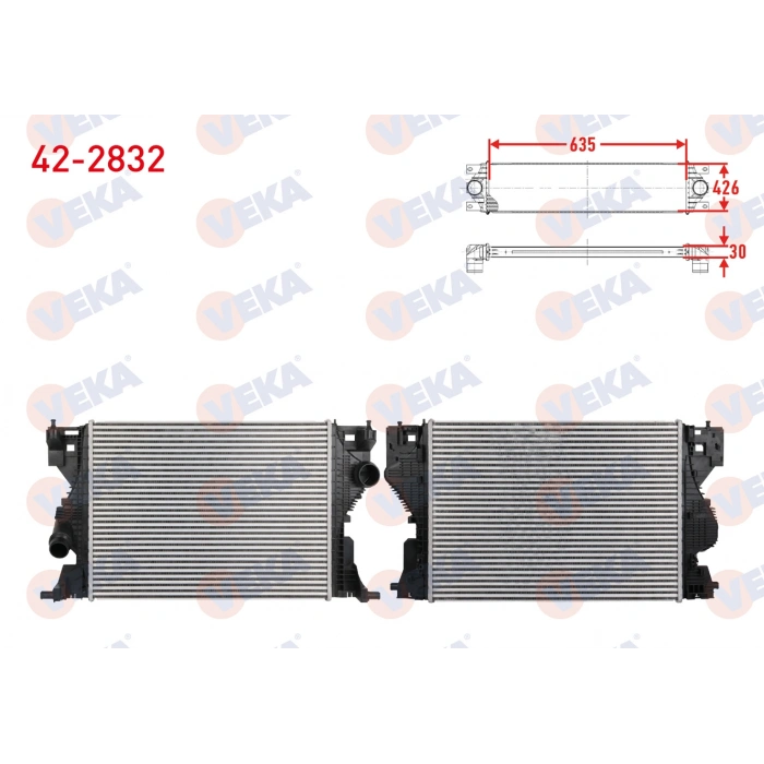 TURBO RADYATORU (INTERCOOLER) MERCEDES A SERISI (W177, V177) / B SERISI (W247) / CLA C118, X118 / GLA H247 1.3i, 2.0i, BENZINLI