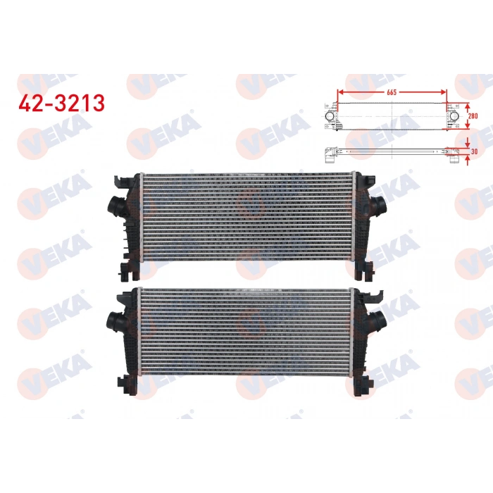 TURBO RADYATORU (INTERCOOLER) OPEL ASTRA J 1.6i A-T 2009-2016/ OPEL INSIGNIA 1.6 - 1.6 T A-T 2008-