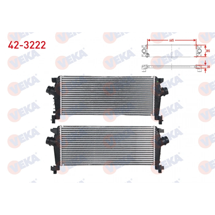 TURBO RADYATORU (INTERCOOLER) OPEL INSIGNIA 1.4 T M-T 2008-/ ZAFIRA C 1.4 M-T 2011-/ CHEVROLET CRUZE 1.4 M-T 2011-2014