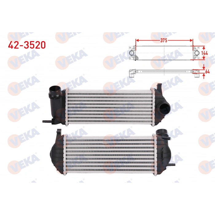 TURBO RADYATORU (INTERCOOLER) (SEGMANLI) RENAULT KANGOO Express (FC0/1_) 1.5 DCI 2008-