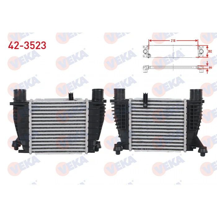 TURBO RADYATORU (INTERCOOLER) RENAULT CLIO III 1.5 DCI 2005-2012/ NISSAN NOTE 1.5 DCI 2006-2013