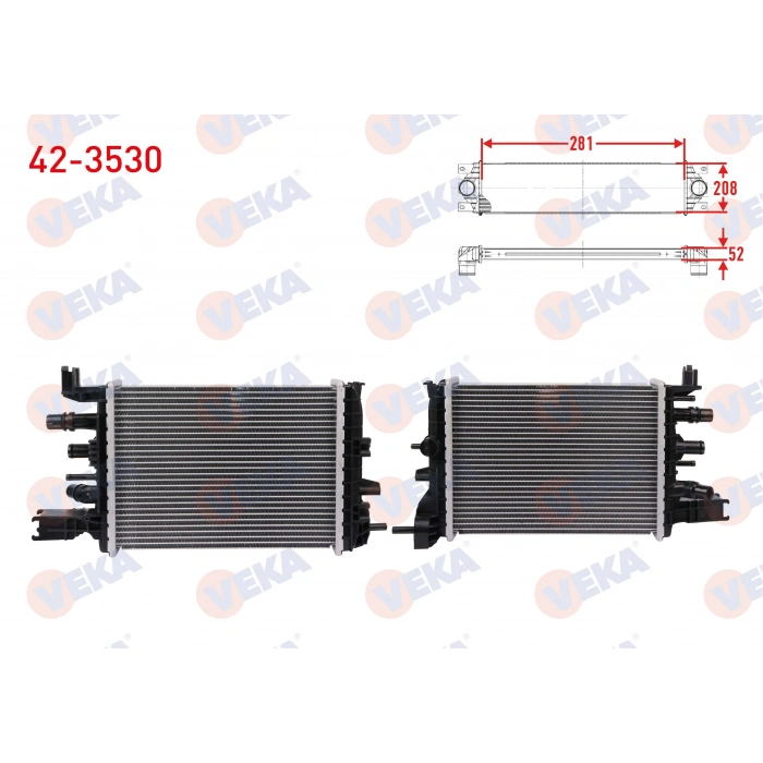 TURBO RADYATORU (INTERCOOLER) EURO 6 DACIA DUSTER 1.5 DCI, BlueDci 2017- / LODGY 1.5 DCI, BlueDci 2018- / LOGAN II 1.5 dCi 2018- / SANDERO 1.5 DCI, BlueDci 2018-