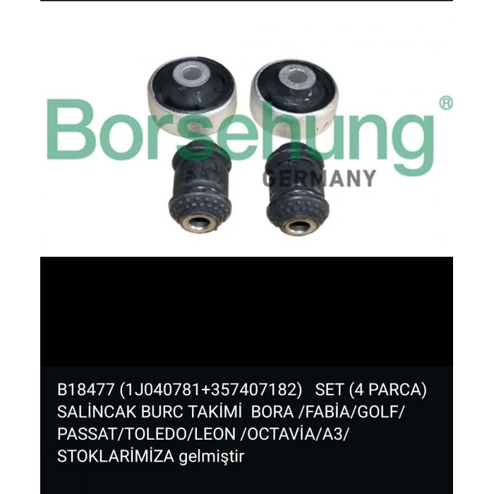SALINCAK BURCU TAKIM 4 PARÇA SET GOLF4 / BORA / FABİA / PASSAT / TOLEDO / LEON / OCTAVİA / A3 T1