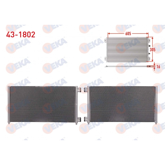KLİMA RADYATÖRÜ DOBLO 1,3 - 1,9JTD 01-10 MGA 82400 T1