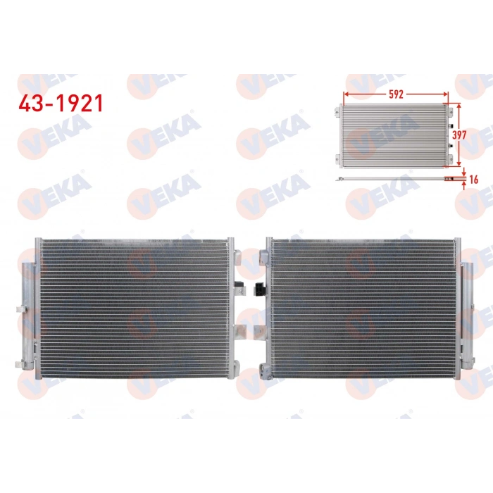 KLIMA RADYATORU FORD TOURNEO CONNECT 1.5 TDCI - 1.6 TDCI 2013- VEKA 43-1921 T1
