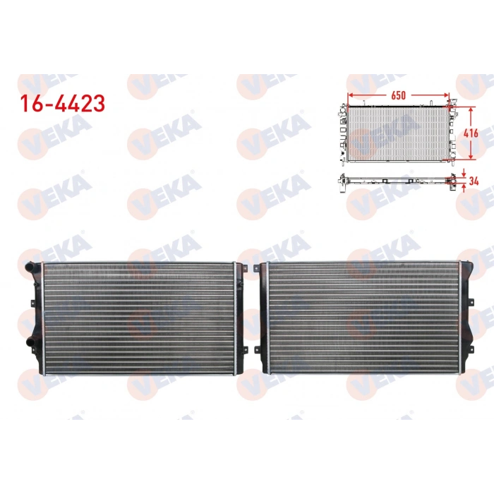 SU RADYATORU MEKANIK VOLKSWAGEN GOLF V (1K1) 1.9 TDI M-T 2003-2009 VEKA 16-4423 T1