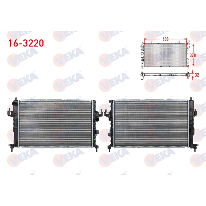 SU RADYATORU MEKANIK OPEL CORSA C 1.7 DTI M-T 2000-2006 VEKA 16-3220 T1