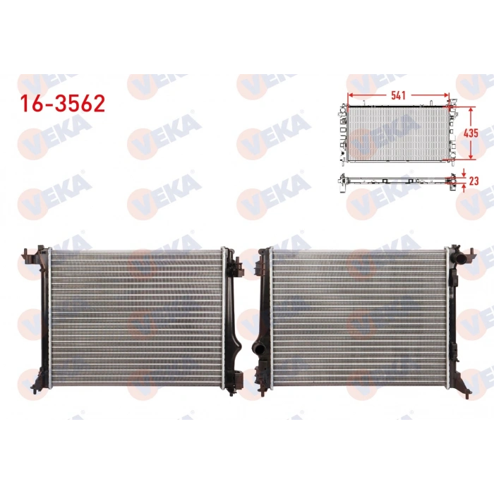 SU RADYATORU MEKANIK RENAULT MEGANE IV (B9A/M_) 1.5 DCI M-T AC+/- 2016- VEKA 16-3562 T1