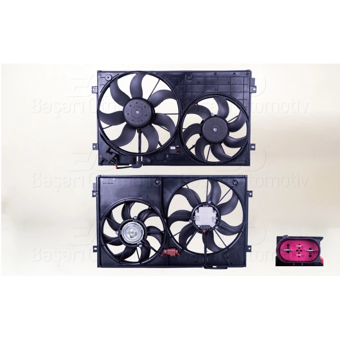 FAN KOMPLE (360 MM+295 MM-4 FIS-220W+150W) VW GOLF5 JETTA PASSAT LEON 05 > WISCO 1113020-00 (T1)