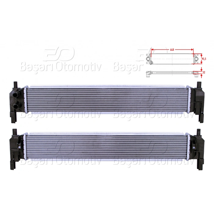 TURBO RADYATORU (INTERCOOLER) 648X95,5X32 VW GOLF7 A3 LEON OCTAVIA 1.2TSI 13 >