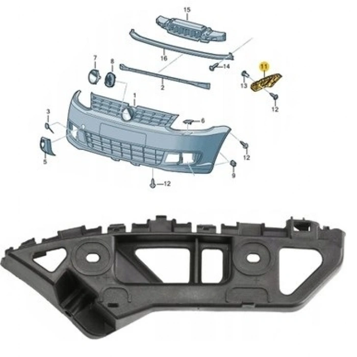 TAMPON BRAKETI ON SOL CADDY 2011-2015 (GKL) 292804