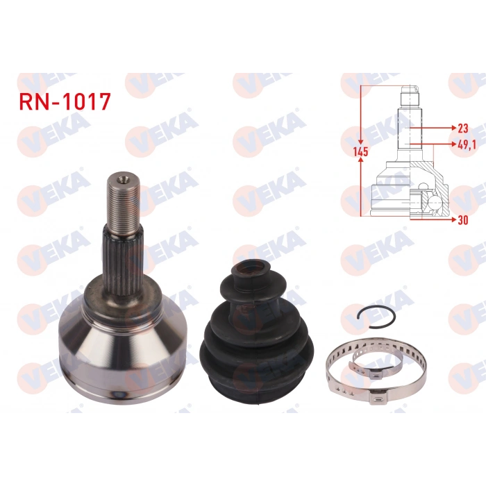 AKS KAFASI SOL ON DIS UZUNLUK 145mm DACIA LOGAN (LS) 1.5 DCI 2004-2012