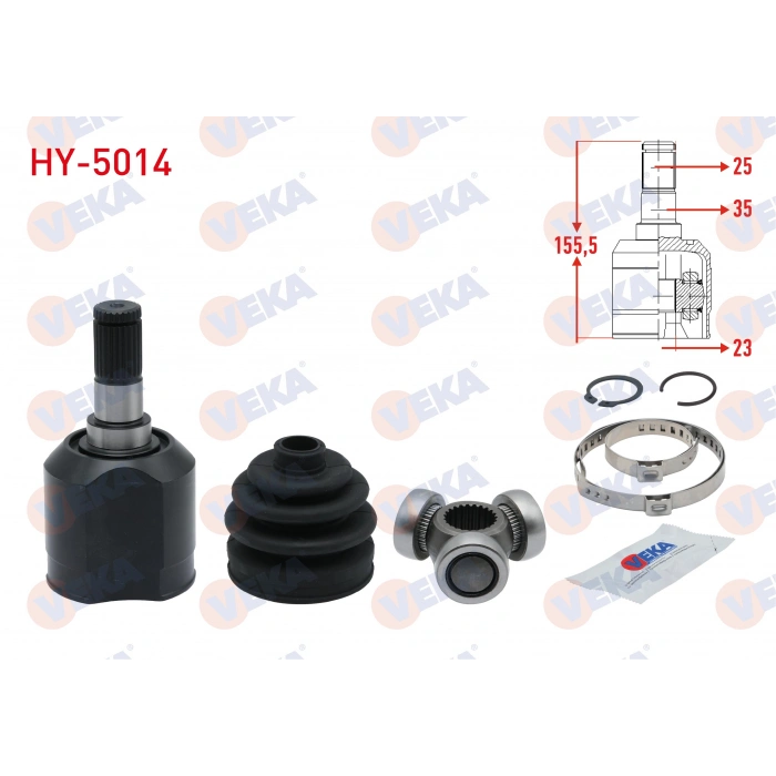 AKS KAFASI SOL ON IC HYUNDAI ACCENT ADMIRE 1.5 CRDI 23X25X60 UZUNLUK 152,8 mm 2003-2006