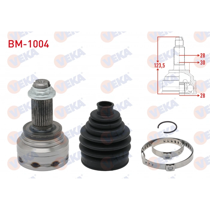 AKS KAFASI SOL-SAG ARKA DIS 28X0X57 UZUNLUK 123,5mm BMW 1 SERISI (F20,F21) 116 i - 118 i - 120 i 2010-/ 3 SERISI (F30) 316 i - 318 i - 320 i - 320i xDrive 2011-/ 4 SERISI (F32) 418 i 2013-