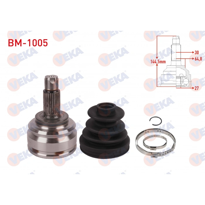 AKS KAFASI SOL-SAG ARKA DIS 30X27X64,8 UZUNLUK 144,5mm BMW X5 (E53) 3.0i - 3.0 D - 4.4i 2000-2007