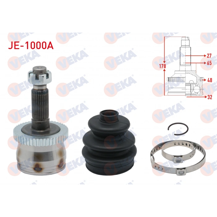 AKS KAFASI SOL-SAG ON DIS 27X32X65 ABS 48 DIS UZUNLUK 178mm JEEP GRAND CHEROKEE II 4.7 V8 - 2.7 CRDI - 3.1 TD 1998-2005