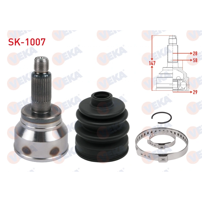 AKS KAFASI SOL-SAG ON DIS 28X29X58 UZUNLUK 147mm SUZUKI SX4 (GY) 1.6 2006-