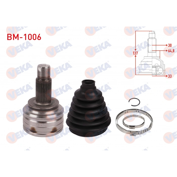 AKS KAFASI SOL-SAG ON DIS 30X33X64,8 UZUNLUK 137mm BMW X3 (E83) 2.0d - 3.0 d - 3.0i 2004-2010