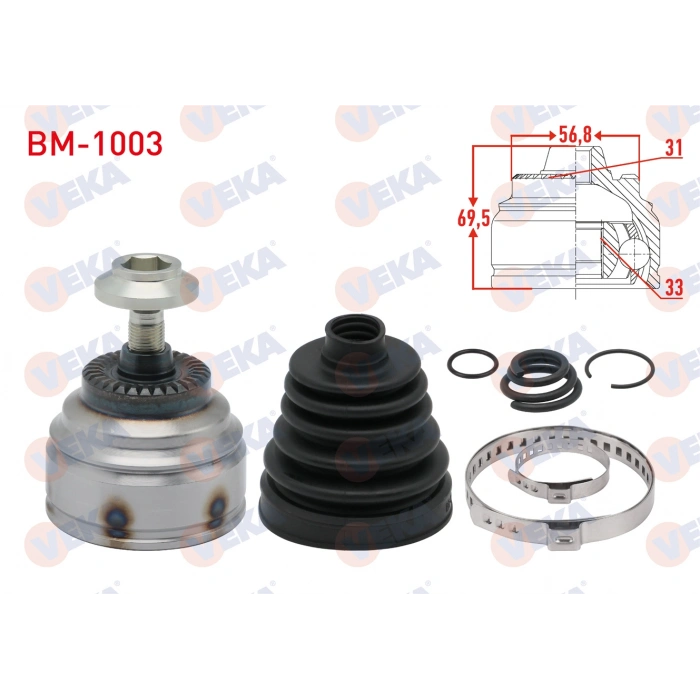 KOMPLE AKS SOL ON BMW 3 SERISI (F30) 320 D XDRIVE A-T/M-T UZUNLUK 550 mm 2011-