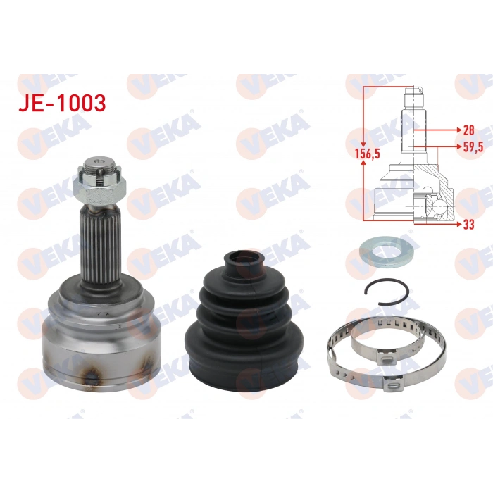 AKS KAFASI SOL-SAG ON DIS 8 MISKET 28X33X59,5 UZUNLUK 156,5mm JEEP COMPASS 2.0 2011-/ PATRIOT 2.0 CRD 2007-/ DODGE CALIBER 2.0 2006-