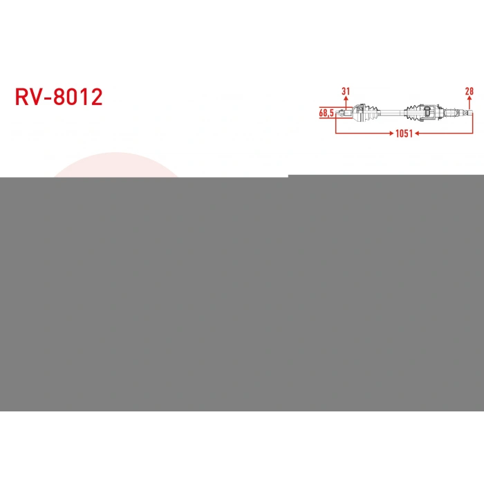 KOMPLE AKS SAG ON UZUNLUK 1051mm LAND ROVER EVOQUE (L538) 2.0 TD4 - 2.2 TD4 A-T 4X4 2012-/ DISCOVERY SPORT (L550) 2.0 TD4 A-T 4X4 2014-