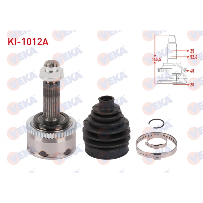 AKS KAFASI SOL-SAG ON DIS ABSLI 48 DIS UZUNLUK 145,5mm KIA RIO III (UB) 1.2 CVVT 2014-2017