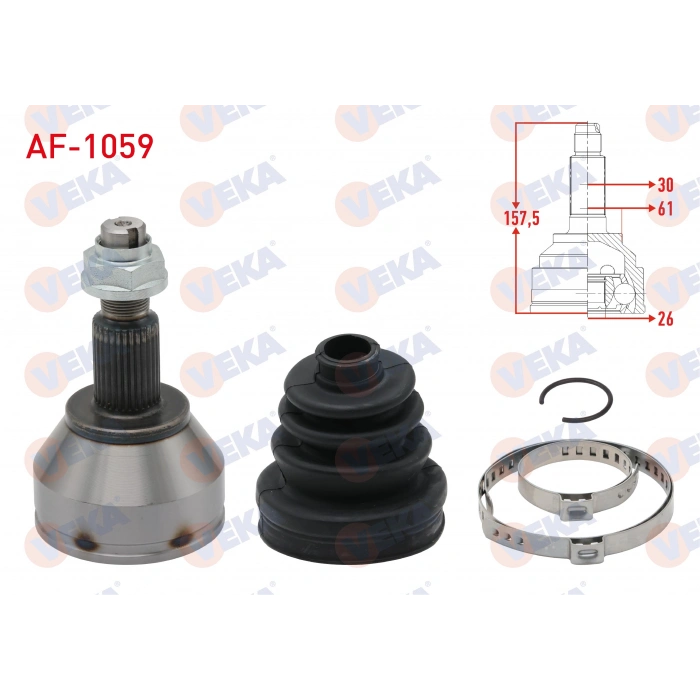 AKS KAFASI SOL-SAG ON DIS ALFA ROMEO 159 (939) 1.9 JTDM 30X26X61 UZUNLUK 157,5mm 2006-2011