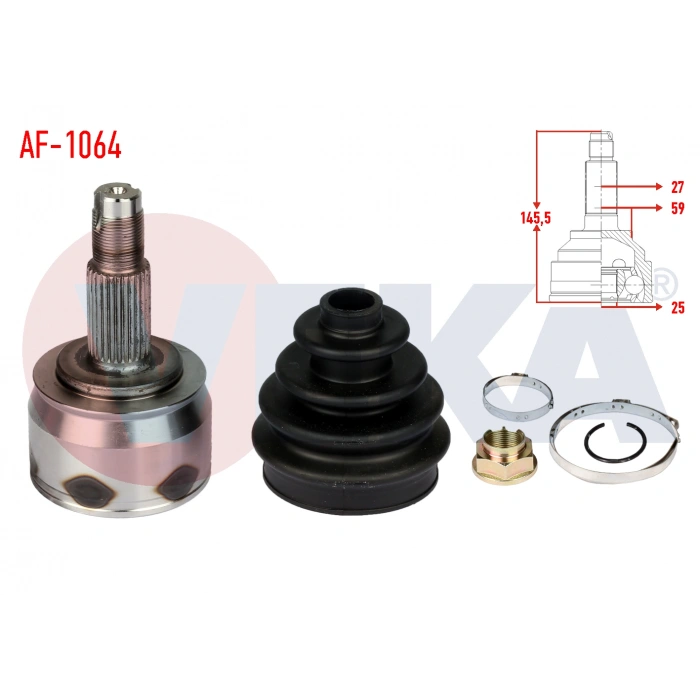 AKS KAFASI SOL-SAG ON DIS ALFA ROMEO GIULIETTA (940) 1.4 TB 27X25X59 UZUNLUK 145,5mm 2010-