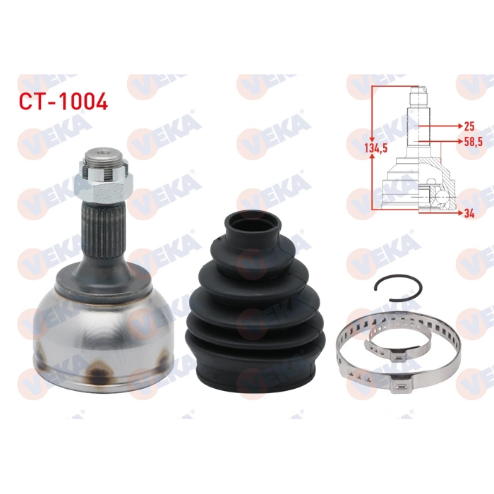 KOMPLE AKS SOL ON CITROEN C4 (B7) 1.6 HDI A-T/M-T UZUNLUK 626mm 2009-