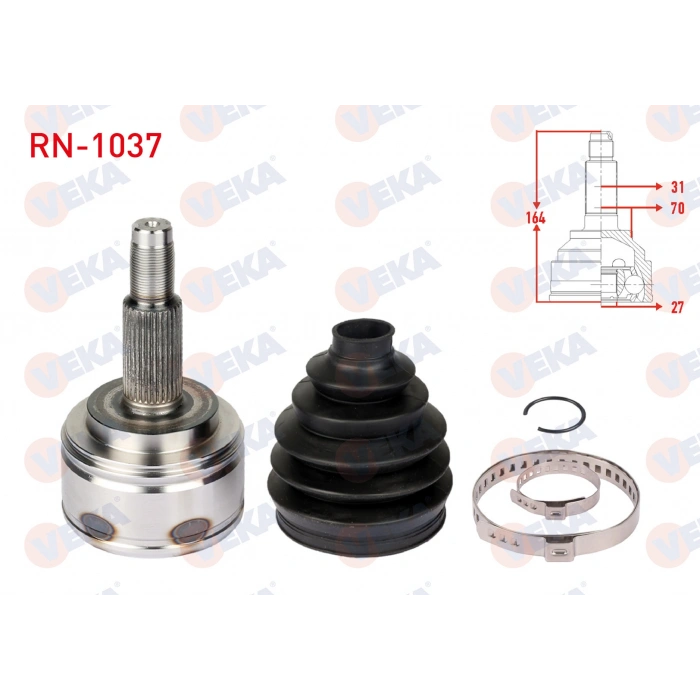 KOMPLE AKS SAG ON RENAULT MASTER III (FV) 2.3 DCI 6 VITES UZUNLUK 1075mm 2010-